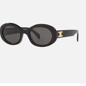 Celine Dark Sunglasses with Gold Detail